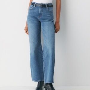 Denim Forum THE 90S SNATCHED MID-RISE STRAIGHT Light Blue Jeans Sz 32